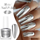 Metallic Nail Polish Super Shine Chrome Mirror Effect Art Nails Varnish 8Color