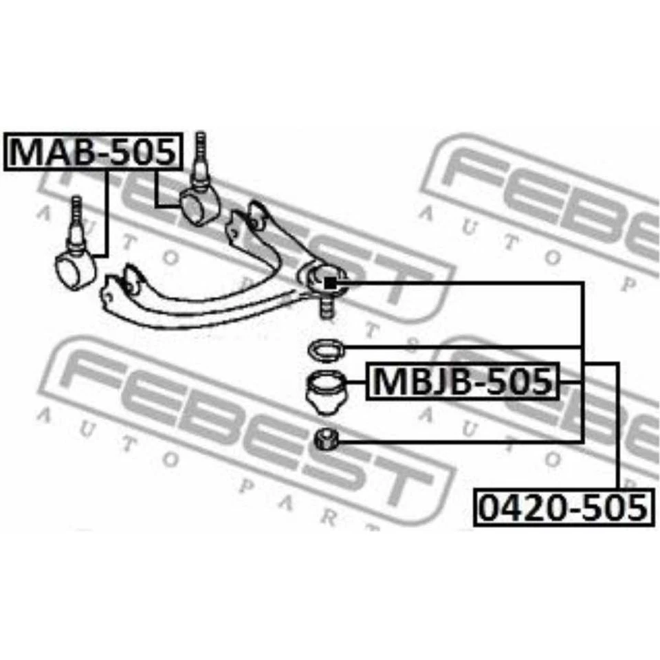FEBEST Articulación De Suspensión Delantera Para Mitsubishi Eclipse II Galant VI - Imagen 2 de 2