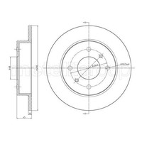 Metelli 2X Bremsscheibe Hinten Ø258 Mm Voll FüR Nissan Almera Ii Hatchback N16