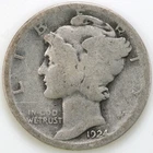 1924 (P) About Good Mercury Dime 90% Silver D27