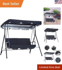 Swing Canopy Replacement Top, 3 Seat Outdoor Patio Swing Canopy Replacement C...