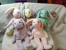 TY Beanie Babies Lot Of 5 Bunnies Hoppity, Floppily, Hippity, Hippie  Dippy 