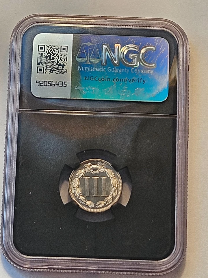 1882 Nickel Three Cent Piece Proof Coin NGC PF67 PR67 HIGH GRADE LOW MINTAGE - Image 2 of 4