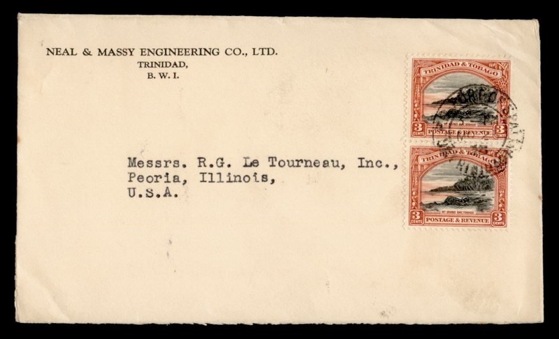 DR WHO 1938 TRINIDAD & TOBAGO TO USA R78654