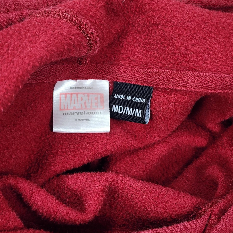 Marvel Deadpool Sudadera con Capucha Para Hombres Mediana Roja Pullover Sudadera Gráfica Manga Estampado Foto 4 de 4