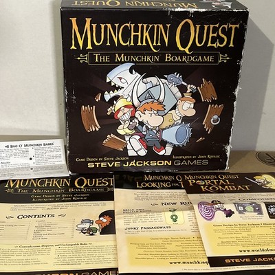 3 In 1 Munchkin Quest + Portal Kombat + Looking For Trouble Expansions 1st Ed.