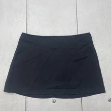 Musera Skirt Womens Small Black Mini Solid 100% Polyester Zip Back NWT