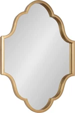 Kate Laurel Rowla Scalloped Wall Mirror 18 x 24 Gold Glam Unique Shape 18x24