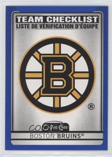 2021-22 O-Pee-Chee Team Checklist Blue Border Boston Bruins #553 1o3