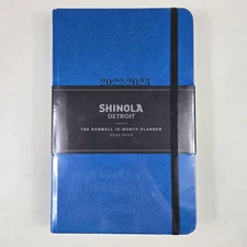 Shinola Runwell Planner 18 Month 2022-2023 Blue Linen Cover Brand New Sealed