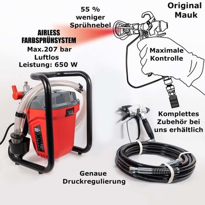 Airless Farbsprühsystem Mauk Sprühgerät Sprayer Farbspritze Wandfarben Lacke