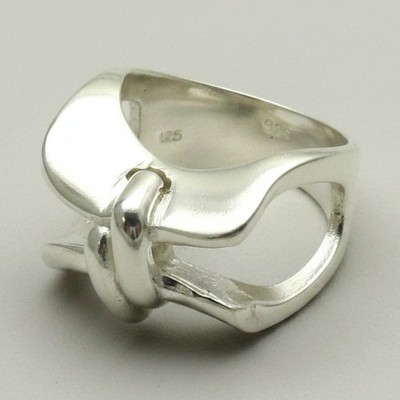 Grober Sterling Silber moderner Ring gestempelt 925 nickelfrei