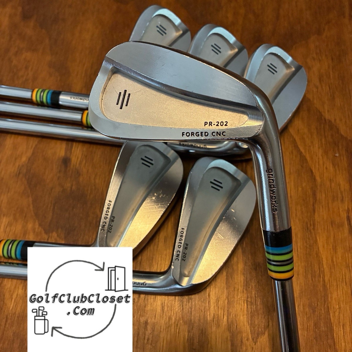GrindWorks PR-202 Forged CNC Iron Set / 5-PW Stiff Flex Steel