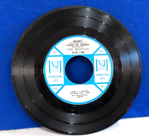 THE BEATLES ASK ME WHY, ANNA, MISERY, TASTE OF HONEY 45 VJ PROMO  MINT
