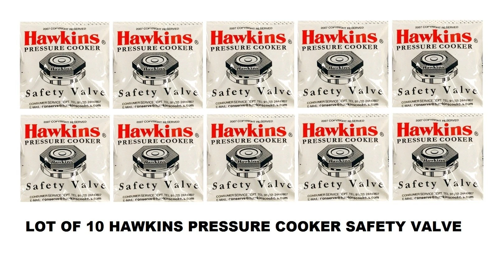 10 Pack Hawkins B10 10 Pressure Cooker Safety Valve 1.5 To 22 Liters
Opens in a new window or tab