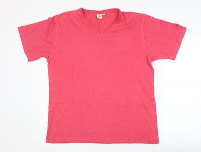 Cotton Traders T-Shirt rot V-Ausschnitt Unisex M