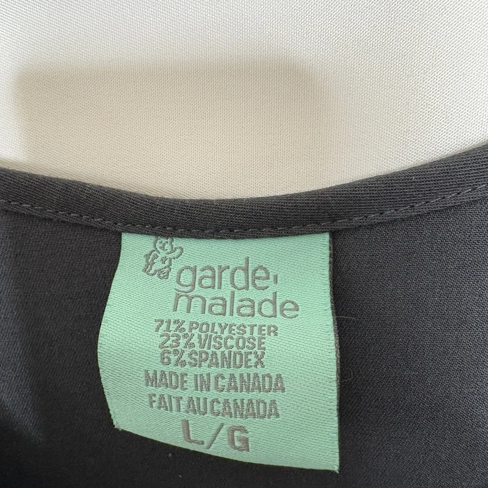 Conjunto Exfoliante Garde Malade Talla Grande Gris y Verde Azulado Cuello en V Pantalones de Correr Usado en Excelente Condición Foto 3 de 4