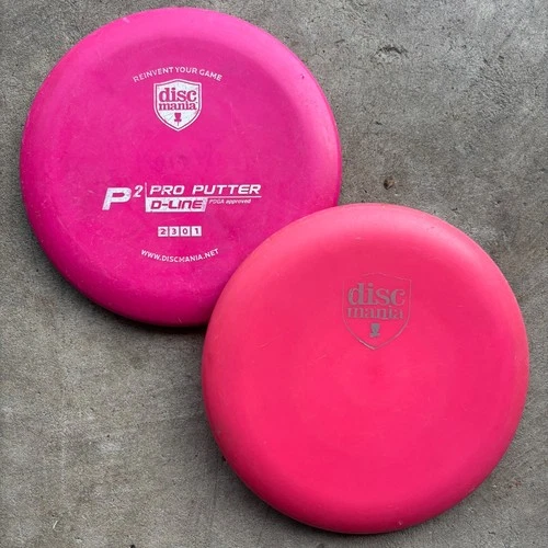 Discmania P-Line P1 & D-Line P2 Innova Made Pair Pink Putter Disc Golf Lot