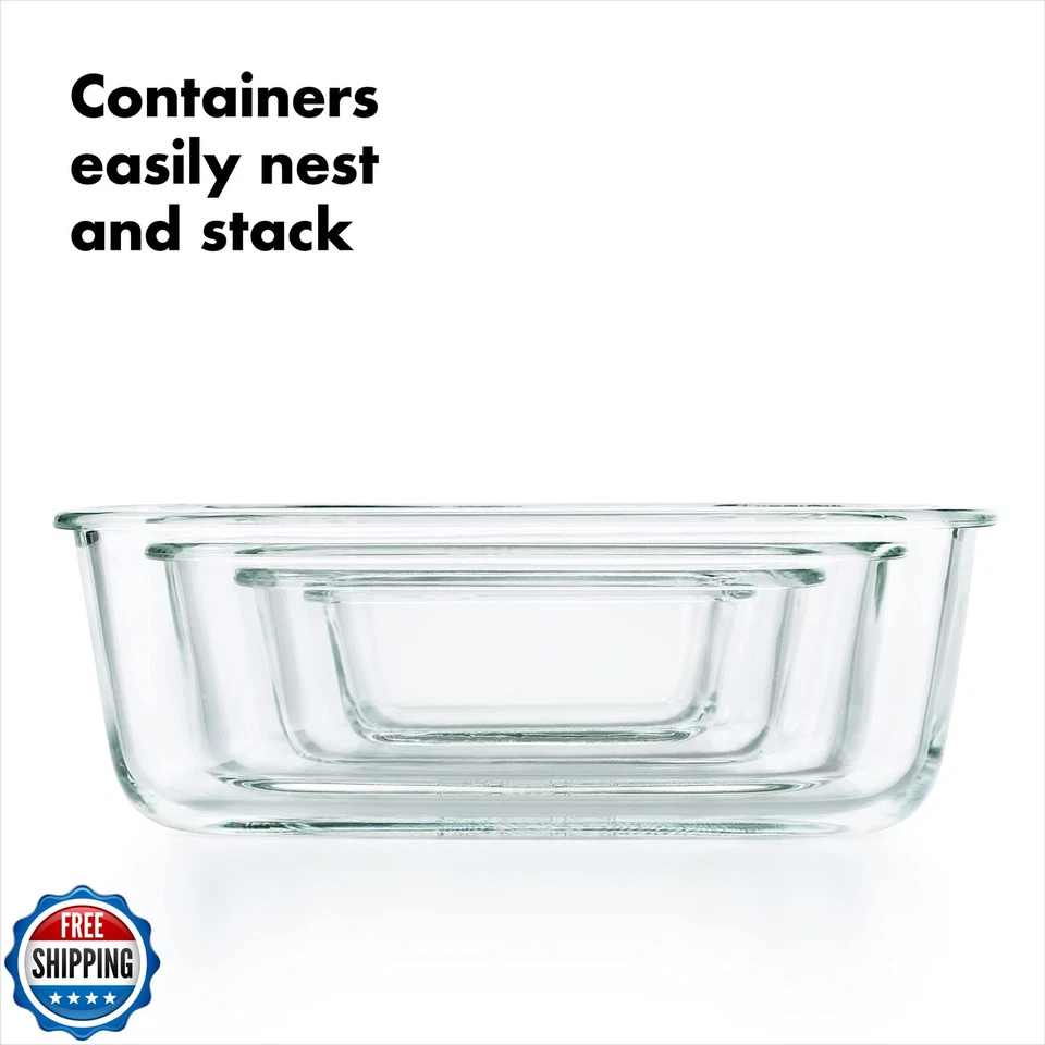 OXO Good Grips Juego de contenedores herméticos de vidrio con sello inteligente de 16 piezas para todos los días Foto 4 de 4