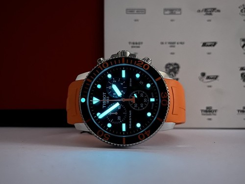 Tissot Seastar 1000 diver orange strap chronograph 45mm with box T120.417.17.051 - Bild 12 von 12