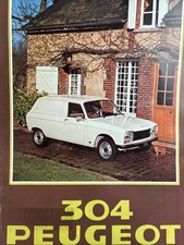 The Peugeot 304 Van Range Original Car Sales Info Brochure Sheet 1978