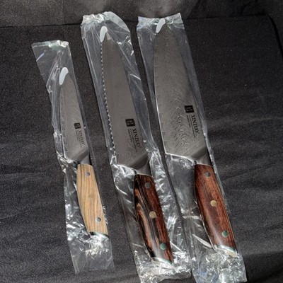 XINZUO Kitchen Cutting Knife Set Of 3 -READ DESCRIPTION
