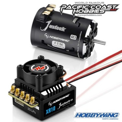 Hobbywing XR10 Stock 2S G2 ESC & V10 G4R 21.5T Motor Combo