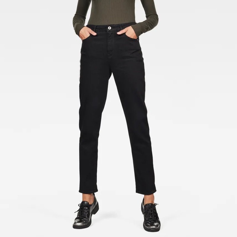 G-Star, Ladies, Jeans, Straight, 3301 High Straight 90's Ankle, Black, W28 L30