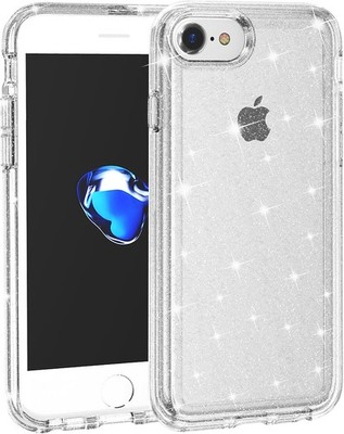 Glitter Clear Sparkling Protective Bumper Phone Case for iPhone SE (2nd & 3rd Ge