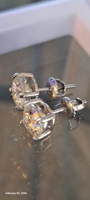 Moissanit besteht Diamanttester 3 Karat Schraub-Ohrstecker keine Gebühren USA