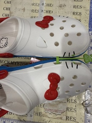 New NWT Unisex Clogs Crocs 209438-100 Hello Kitty I Am Classic