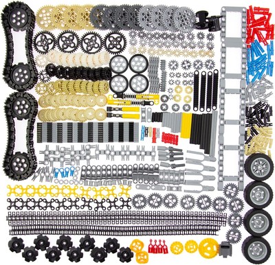 844Pcs Pins-Gears-Axles Set Compatible with mainbrands-Technical-Parts,... 
