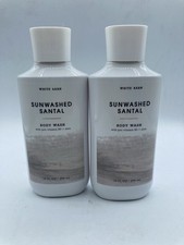Bath and Body Works Sunwashed Santal Body Wash Gel 10z Lot of 2 Bottles NEW NIP