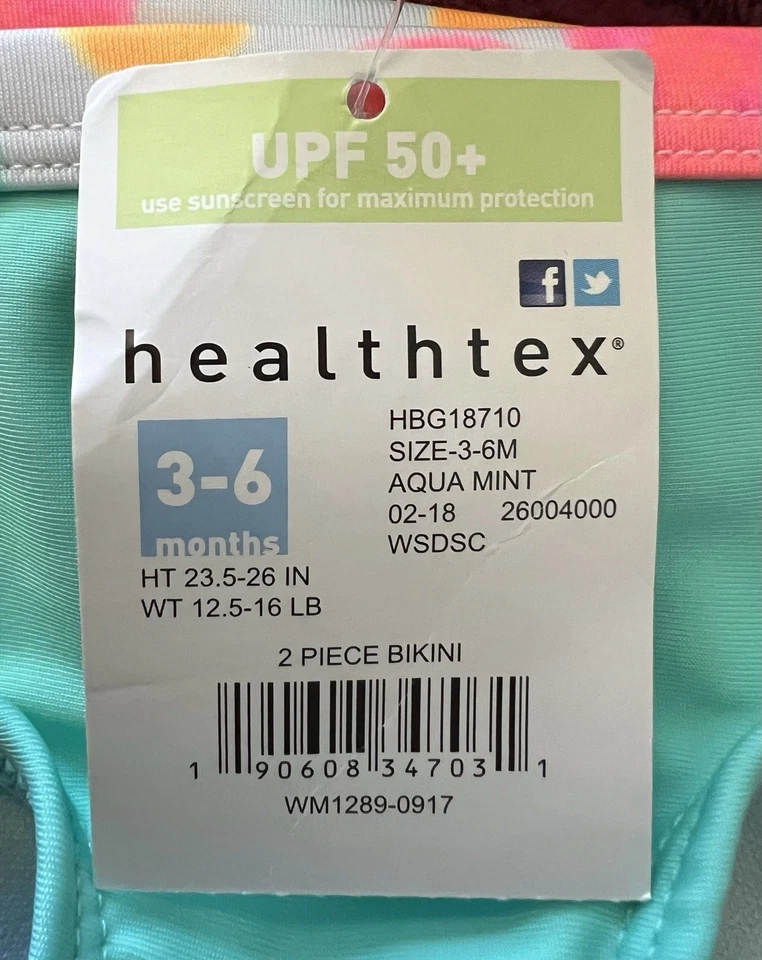 Bebé Niñas Traje de Baño Infantil 2 Piezas Traje de Baño Talla 3-6mo Foto 3 de 3