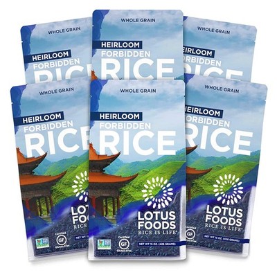 Lotus Foods Heirloom Forbidden Rice  Black Rice, Purple Rice, Black Rice Bulk...