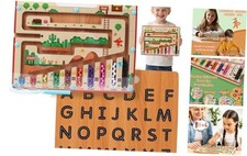 Magnetic Color  Number and Alphabet Maze, Montessori 2 in 1 Forest  Alphabet