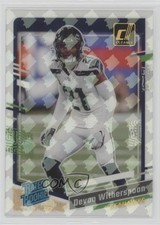 2023 Panini Clearly Donruss Rated Rookie Holo RR Logo Devon Witherspoon #99 4f5