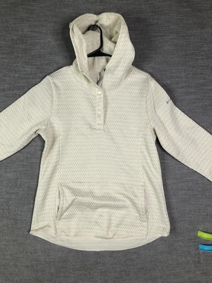 Suéter Columbia Pullover Mujer Grande Tejido con Capucha Polar Bolsillo Canguro Foto 2 de 4