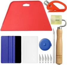 Smoothing tool kit with squeegee & roller for wallpaper, vinyl, tint film