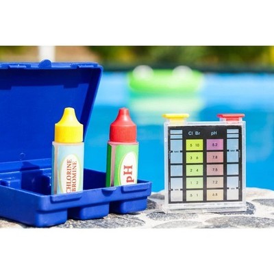 3 Way Swimming Pool & Spa Test Kit Tests Water For PH Chlorine Bromine Levels