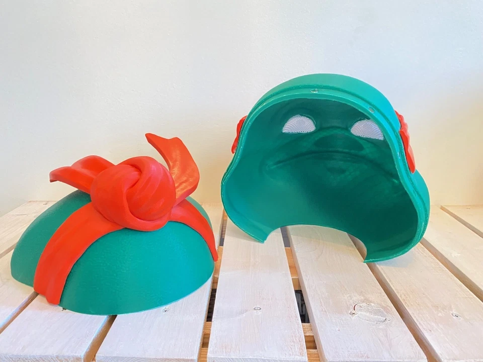 Ninja Turtle TMNT Rafael Red Helmet 3D Printed Cosplay - Image 4 of 4