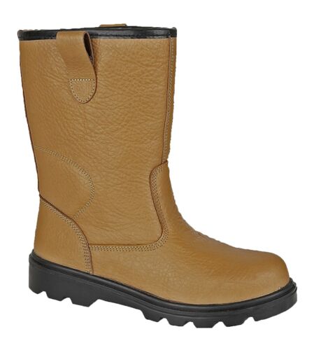 Botas de seguridad Grafters para hombre M021 punta de acero S1 entresuela negras y tostadas UK6-15 - Imagen 10 de 19