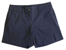 The Limited Women's Basic Tailored Fit Navy-Blue White Polka Dot Shorts Size 4