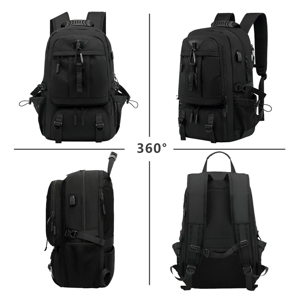 60L Backpack Men Women Waterproof Casual Sports Travel Rucksack School Rucksack - Image 4 of 4