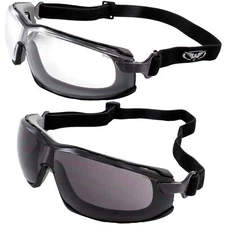 2 Pairs Global Vision Sunn Up Anti-Fog Motorcycle Goggles w/ Clear, Smoke Lens