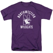 Northwestern University Adult T-Shirt Wildcats Logo, Purple, S-4XL