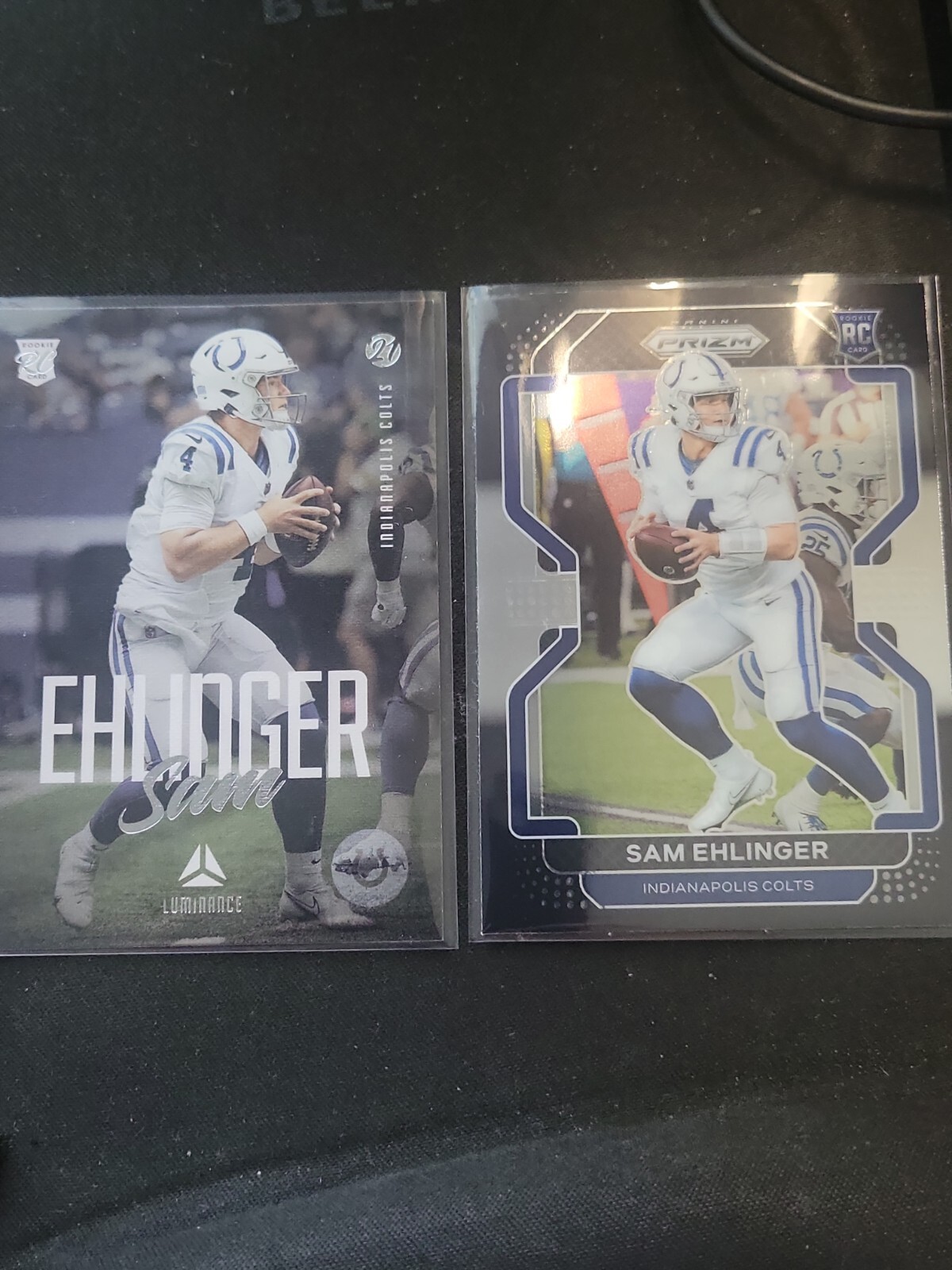 Sam Ehlinger ROOKIE LOT Prizm Black #PB-18 Luminance #221 CHRONICLES