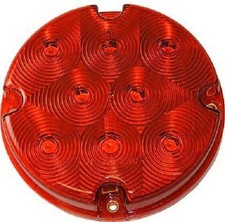 7 Round Red Warning Strobe Light Led Bus Lamp Tractor Truck Fail Safe Flasher