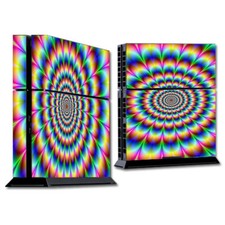 PS4 Playstation console skins decals wrap - Trippy hologram dizzy