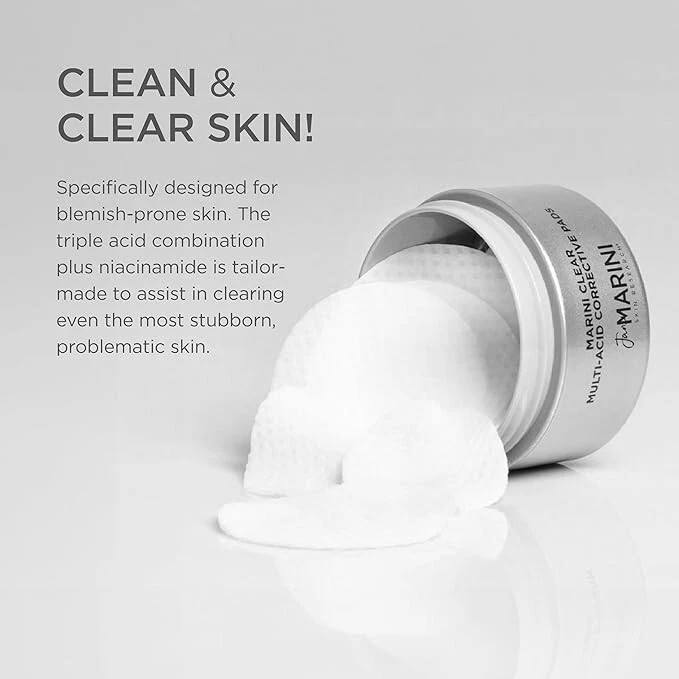 Jan Marini Skin Research Marini Clear - Almohadillas correctivas multiácidas - 30 almohadillas Foto 3 de 4